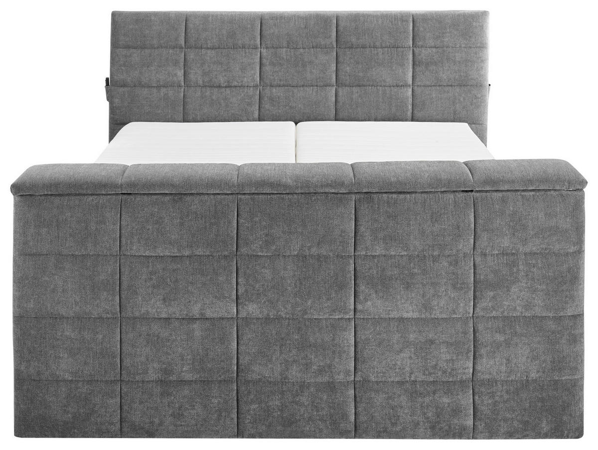 BOXSPRING-ÁGY 180/200 cm  szürke  - szürke, Konventionell, textil (180/200cm) - Carryhome