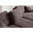 ECKSOFA in Mikrofaser Braun 276/193 cm - Chromfarben/Braun, MODERN, Kunststoff/Textil (276/193cm) - Hom`in