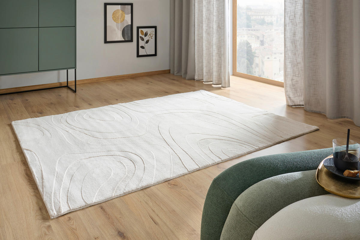 HOCHFLORTEPPICH Beige  - Beige, Design, Textil (120l) - Novel