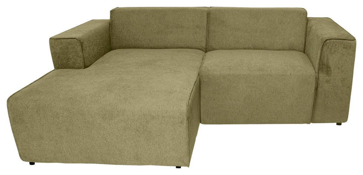 Freisteller von P & B ECKSOFA Olivgrün Struktur.