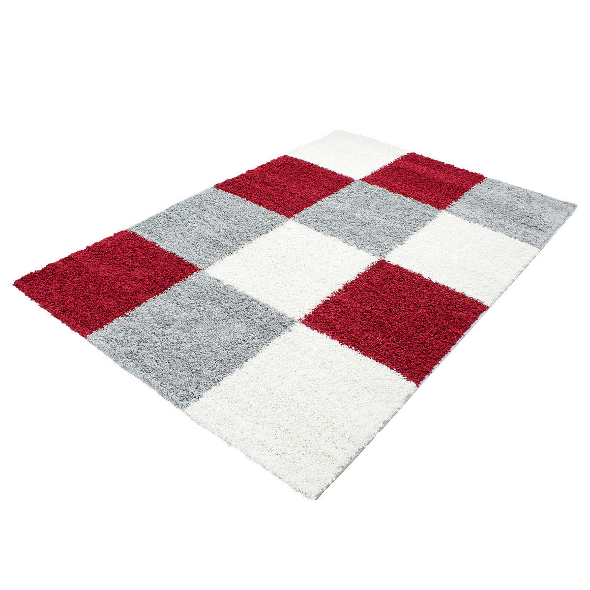 HOCHFLORTEPPICH 200/290 cm Life 1501 Rot, Weiß, Hellgrau  - Rot/Hellgrau, KONVENTIONELL, Textil (200/290cm) - Novel