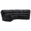 ECKSOFA Schwarz Lederlook (vegan)  - Schwarz, Design, Textil (338/338cm) - Livetastic