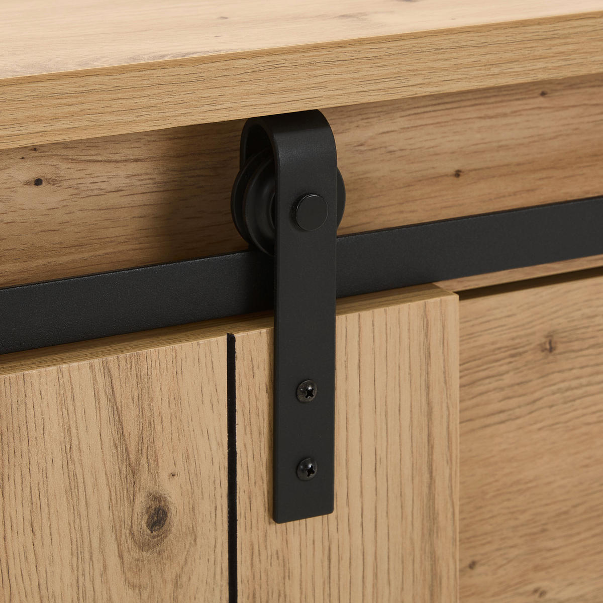 KOMMODE  in 120/86/4 cm  - Eichefarben/Schwarz, LIFESTYLE, Holzwerkstoff/Kunststoff (120/86/4cm) - Landscape