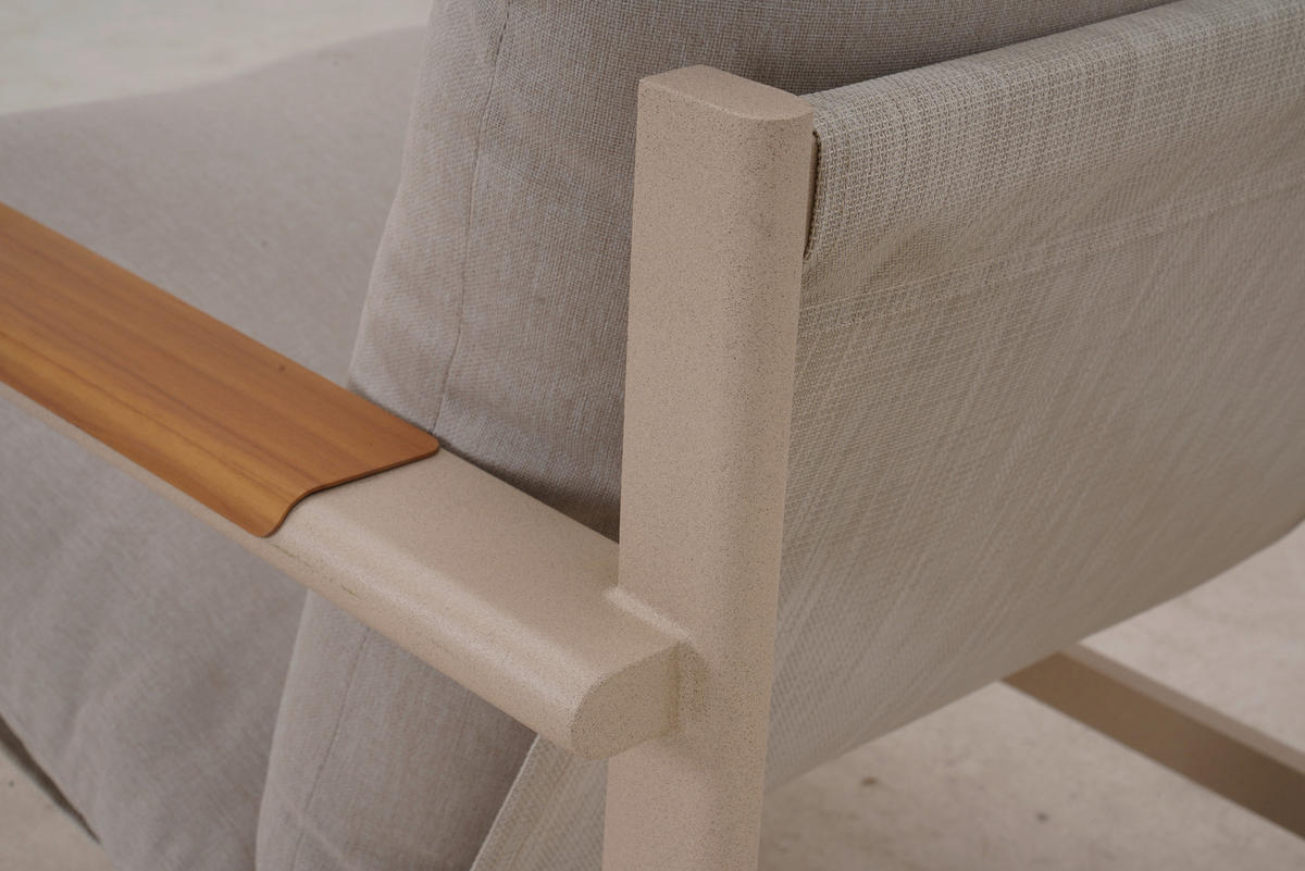 GARTENSET 4-teilig  - Beige/Hellgrau, Design, Glas/Textil - Ambia Garden