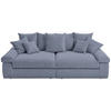BIGSOFA Cord Grau  - Schwarz/Grau, Design, Kunststoff/Textil (260/90/140cm) - Ambia Home