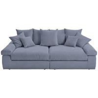 BIGSOFA Cord Grau  - Schwarz/Grau, Design, Kunststoff/Textil (260/90/140cm) - Ambia Home