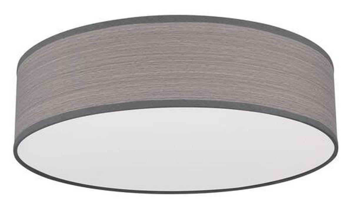 DECKENLEUCHTE VARIOS 38/10 cm   - Weiß/Grau, Design, Kunststoff/Metall (38/10cm) - Globo