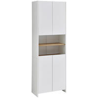 HOCHSCHRANK 61,6/182,8/32,2 cm  - Eichefarben/Weiß, KONVENTIONELL, Holzwerkstoff (61,6/182,8/32,2cm) - Xora
