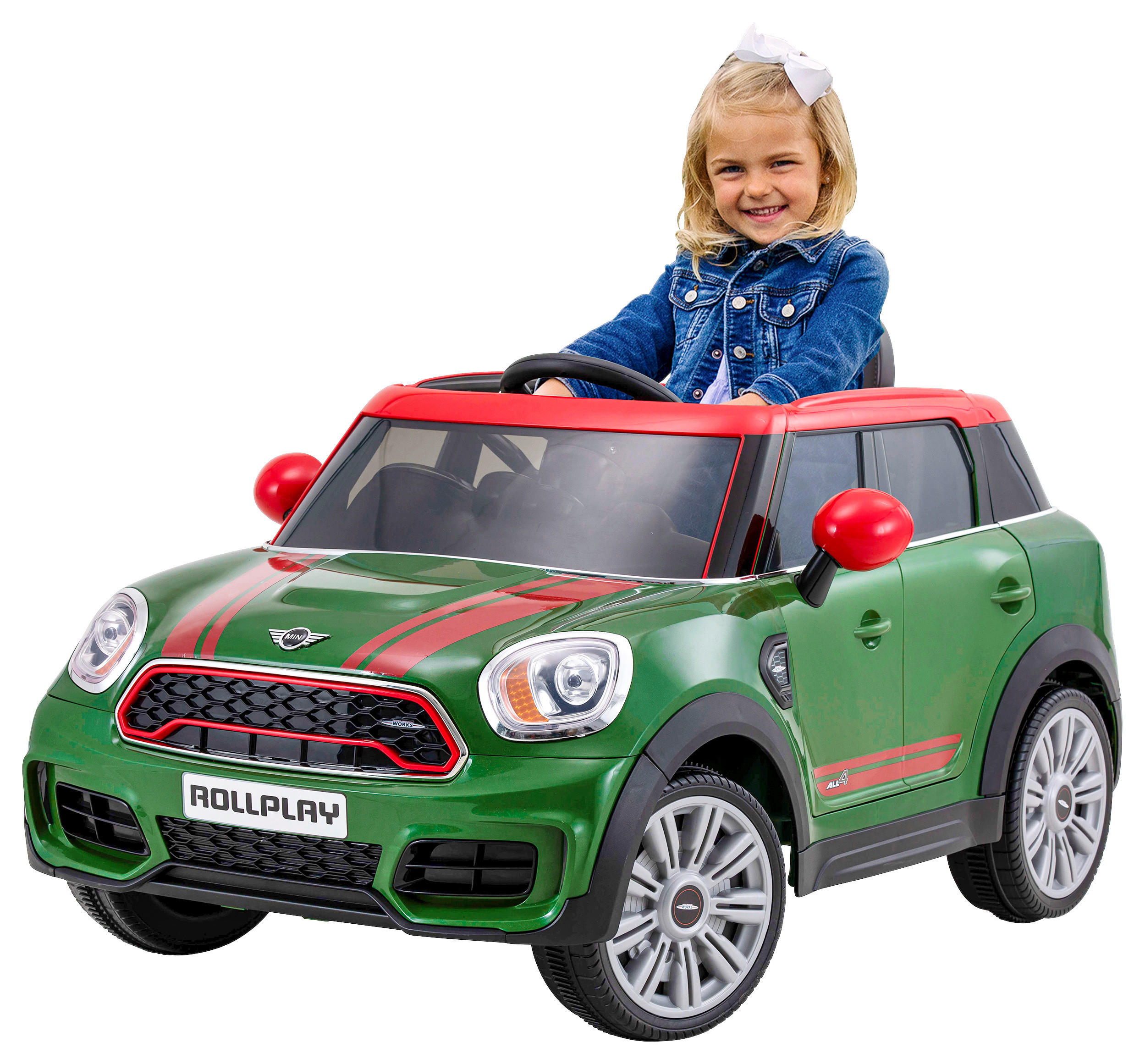 Elektro-Kinderauto  - Rot/Schwarz, Basics, Leder/Kunststoff (105/53/58cm)