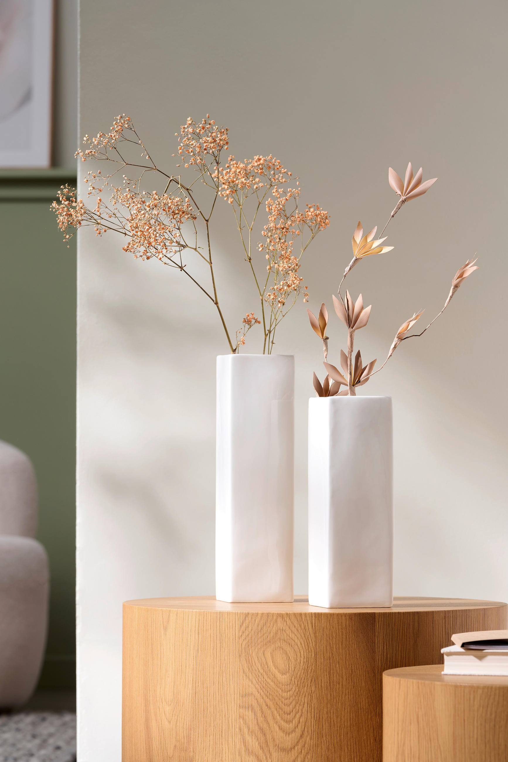 VASE 25 cm  - Weiß, Basics, Keramik (9/9/25cm)