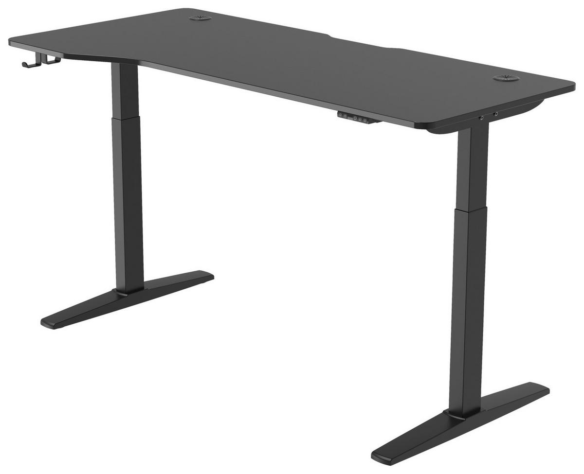SCHREIBTISCH  in Schwarz  - Schwarz, MODERN, Holzwerkstoff/Kunststoff (160/71/116/75cm) - MID.YOU