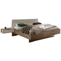 BETTANLAGE 180/200 cm  in Eichefarben, Champagner  - Champagner/Eichefarben, MODERN, Holzwerkstoff/Textil (180/200cm) - Venda