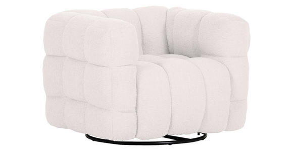 SESSEL in Flachgewebe Weiß  - Schwarz/Weiß, KONVENTIONELL, Textil/Metall (97/71/87cm) - Carryhome