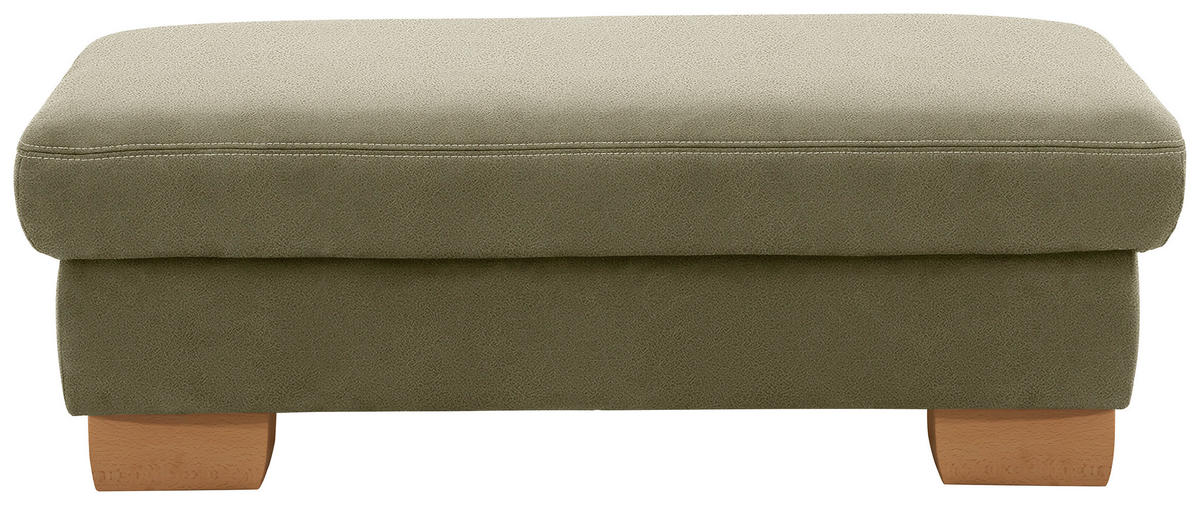 ECKSOFA in Mikrofaser Hellgrün  - Wildeiche/Beige, Natur, Holz/Textil (286/236cm) - Voleo