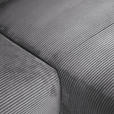 ECKSOFA Dunkelgrau Cord  inkl. Rückenkissen, Schlaffunktion, Rücken echt, Stauraum, Liegefläche im Originalstoff  - Dunkelgrau/Schwarz, KONVENTIONELL, Kunststoff/Textil (266/180cm) - Carryhome