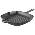 GRILLPFANNE Beef & More Emaille  - Schwarz, KONVENTIONELL, Metall (26/26cm) - Homeware Profession.