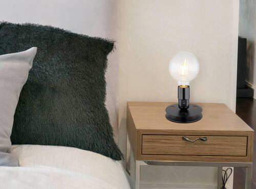 BORDSLAMPA 12/9 cm   - svart, Klassisk, metall (12/9cm) - Globo