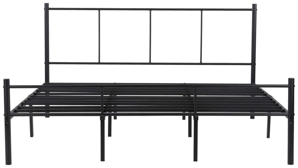 METALLBETT 180/200 cm,  in Schwarz  - Schwarz, Basics, Metall (180/200cm) - Boxxx