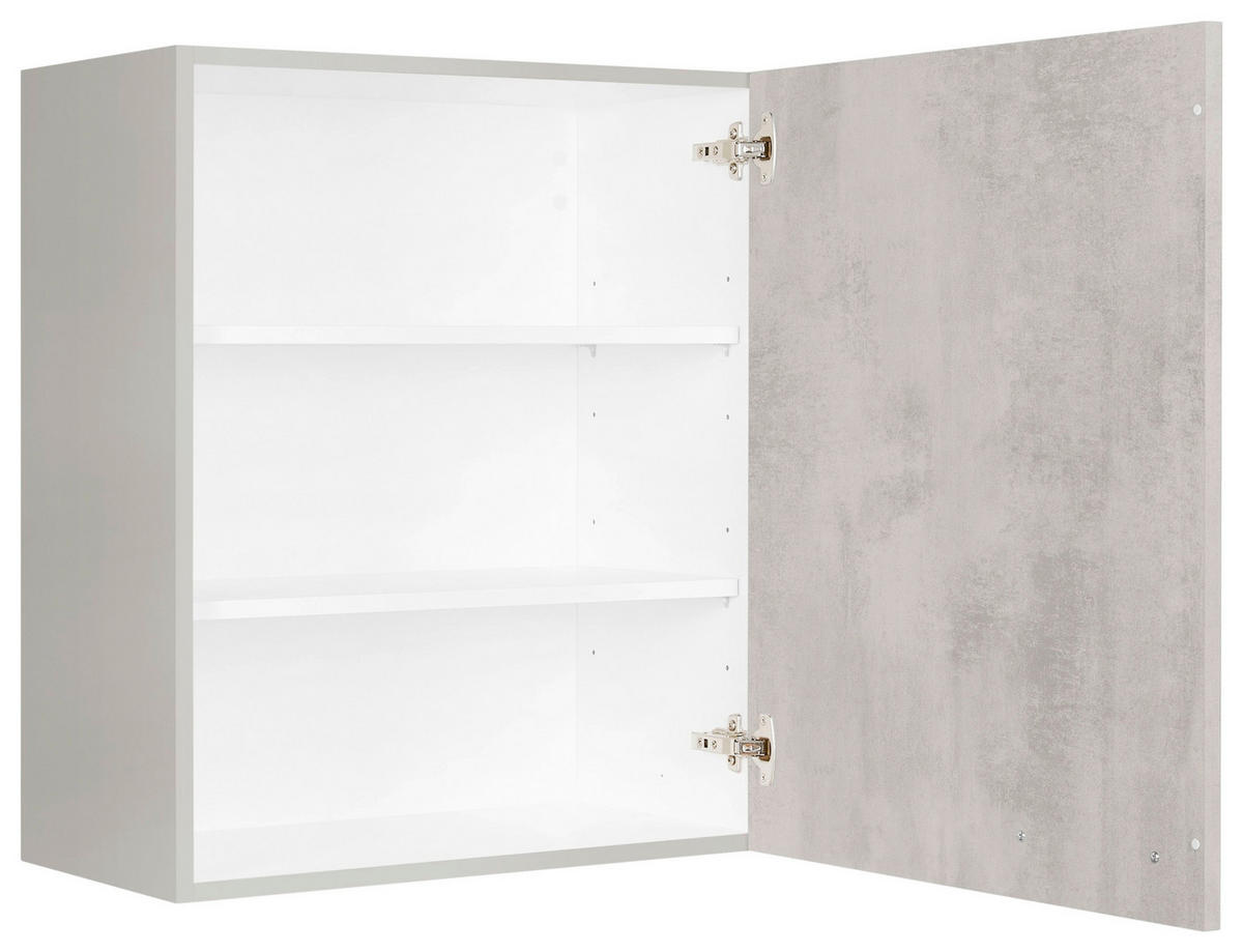 KÜCHENOBERSCHRANK 60/72/35 cm  in Hellgrau  - Edelstahlfarben/Hellgrau, MODERN, Holzwerkstoff (60/72/35cm) - Nobilia