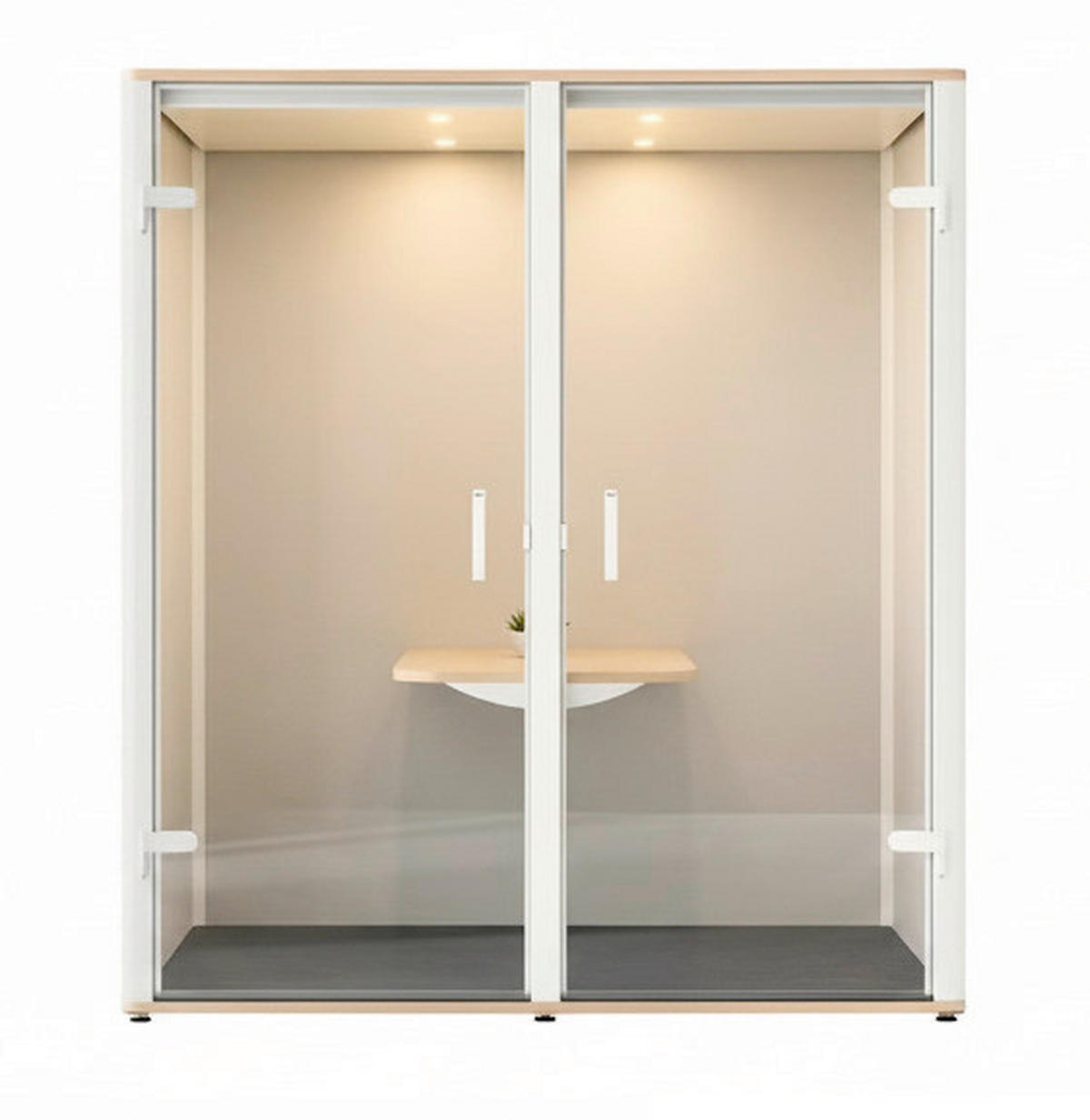 MEETINGBOX BOSSELINO DUO - Weiß, MODERN, Glas/Holzwerkstoff (190,9/215,5/99,4cm) - Bosse