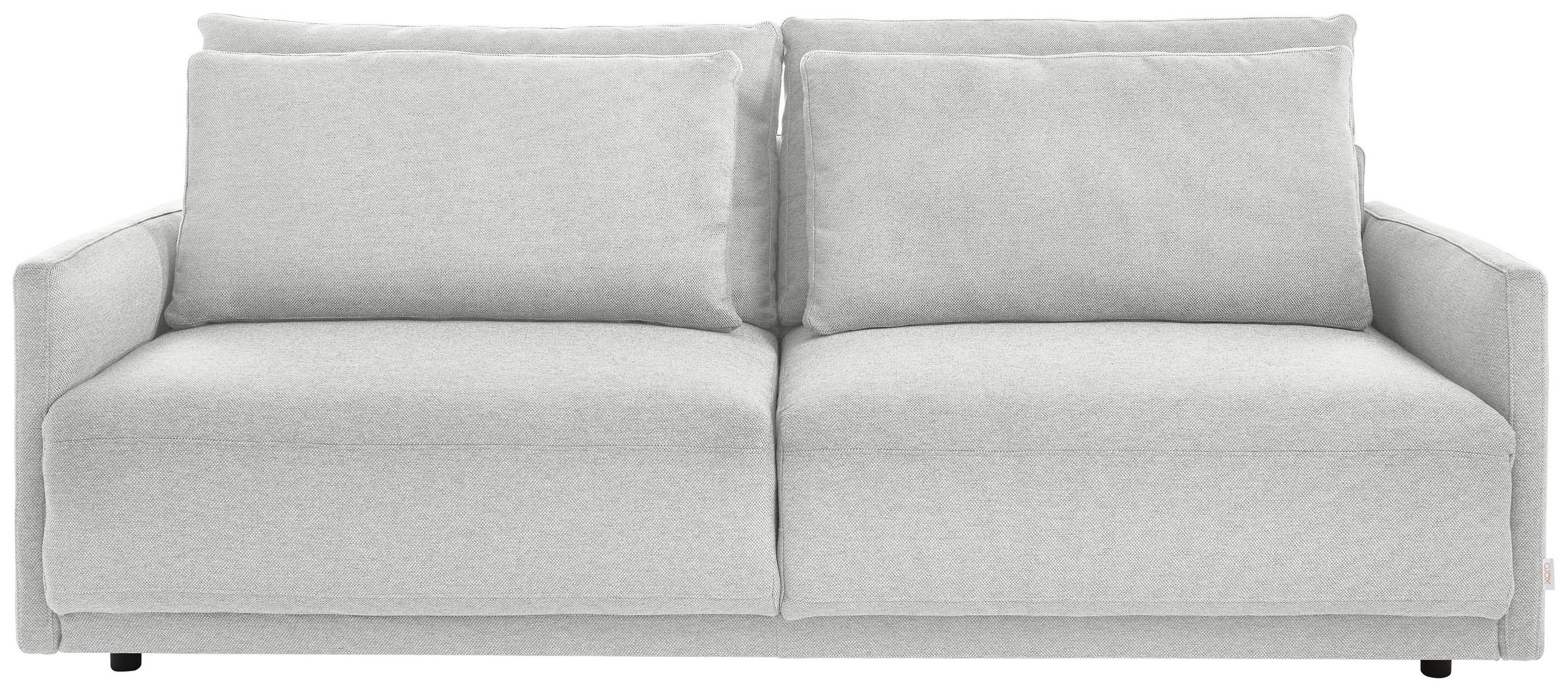 SCHLAFSOFA Webstoff Greige  - Greige/Schwarz, Design, Kunststoff/Textil (217/95/110cm) - Stylife