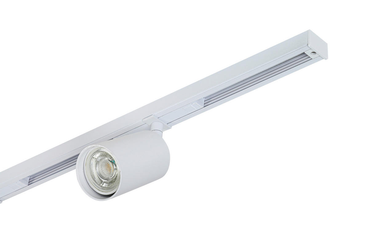 SCHIENENSYSTEM 120/5,5/14 cm  - Weiß, Trend, Kunststoff/Metall (120/5,5/14cm) - Collett's Monde