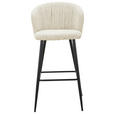 BARHOCKER in Schwarz, Beige  - Beige/Schwarz, MODERN, Textil/Metall (55/103/55cm) - Carryhome