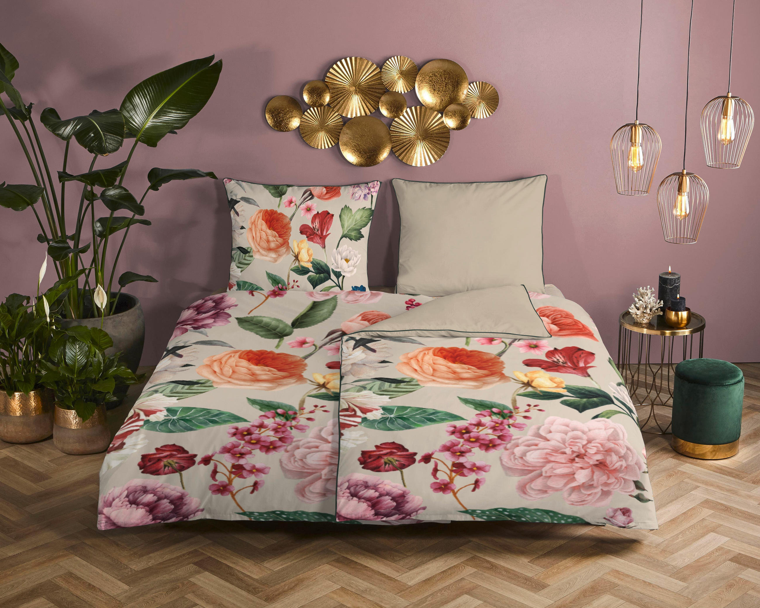 WENDEBETTWÄSCHE sonstige Webstoff 140/200 cm  - Sandfarben, Basics, Textil (140/200cm)