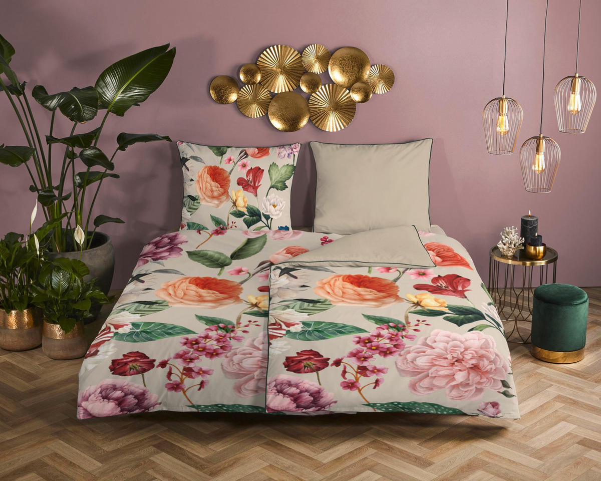 WENDEBETTWÄSCHE sonstige Webstoff 140/200 cm  - Sandfarben, Basics, Textil (140/200cm)