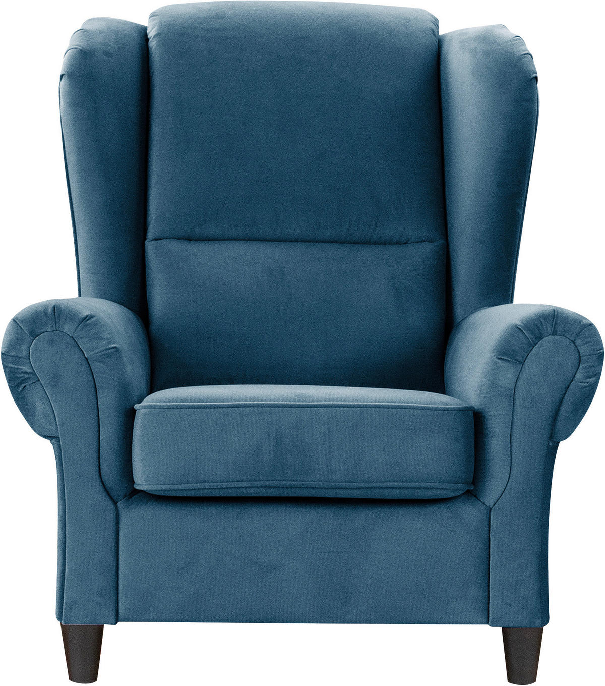 OHRENSESSEL Plüsch Blau  - Blau/Schwarz, Design, Holz/Textil (94/112/92cm) - MID.YOU