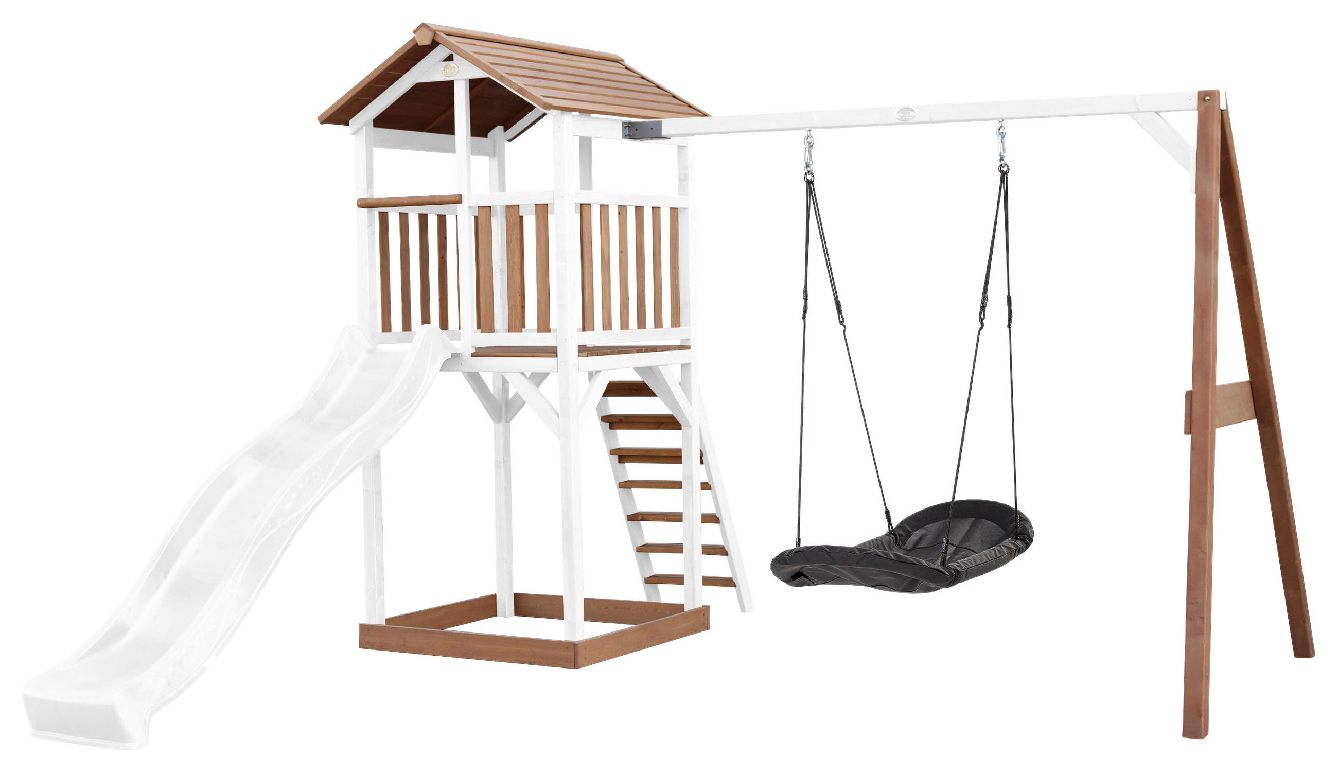 XXXLutz Spielturm Braun, Schwarz, Weiß 356.6x241.9x349 cm
