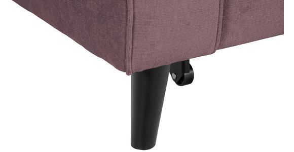 ECKSOFA in Velours Rosa  - Schwarz/Rosa, KONVENTIONELL, Holz/Textil (244/159cm) - Carryhome