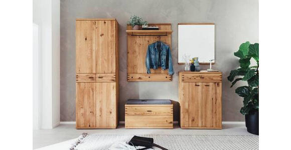 GARDEROBENSCHRANK in 75/208/37 cm - Wildeiche/Anthrazit, Natur, Holz/Holzwerkstoff (75/208/37cm) - Waldwelt