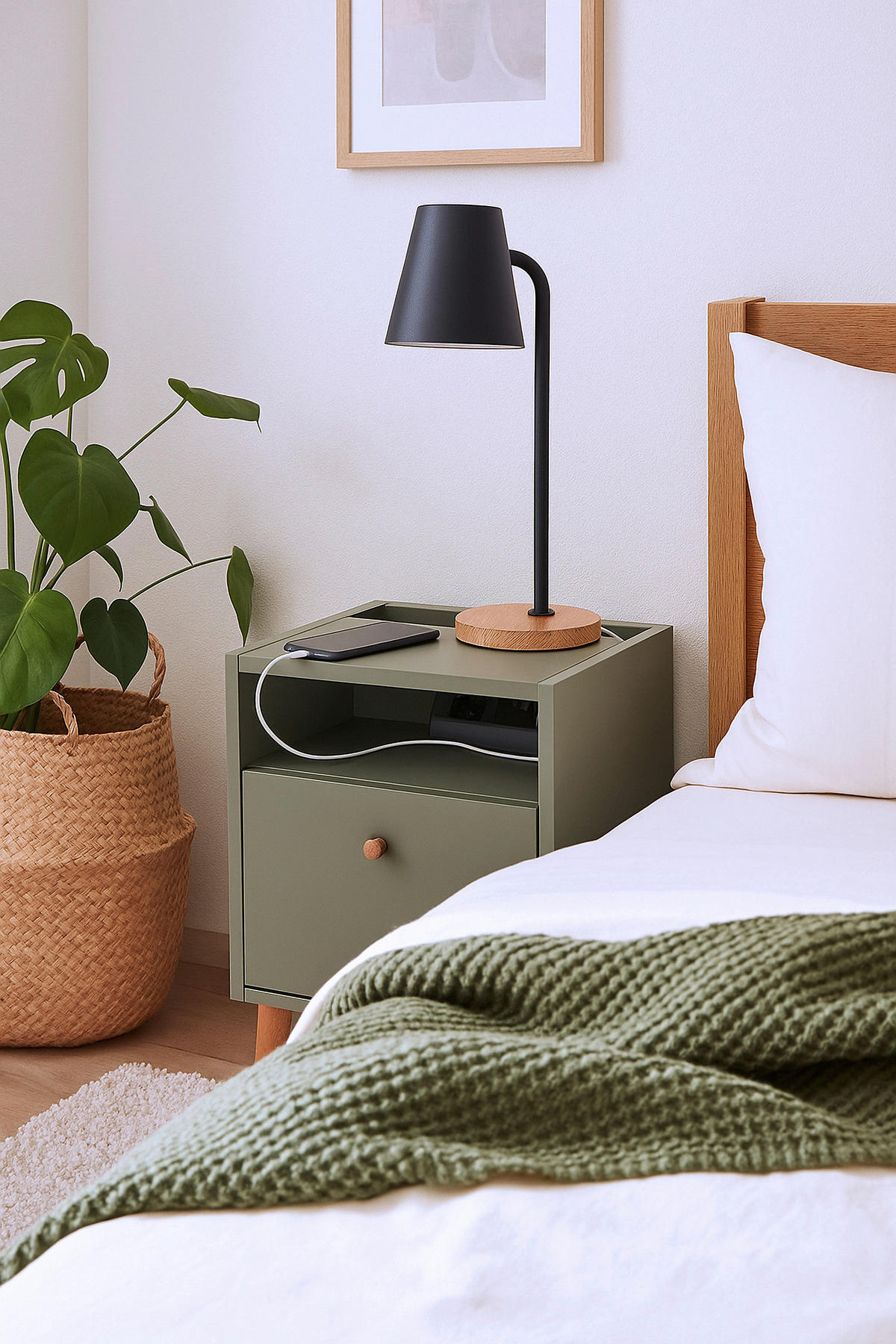 NACHTTISCH 40,2/50,1/32,7 cm  in Grün  - Grün, Design, Holz/Holzwerkstoff (40,2/50,1/32,7cm) - MID.YOU