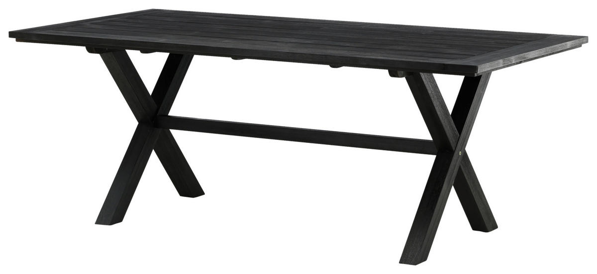 UTEBORD trä rektangulär  - svart, Klassisk, trä (200/100/75cm) - Gardenson