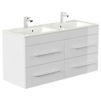 WASCHTISCHKOMBI 120 cm  - Weiß Hochglanz/Weiß, Basics, Keramik/Holzwerkstoff (120cm) - MID.YOU