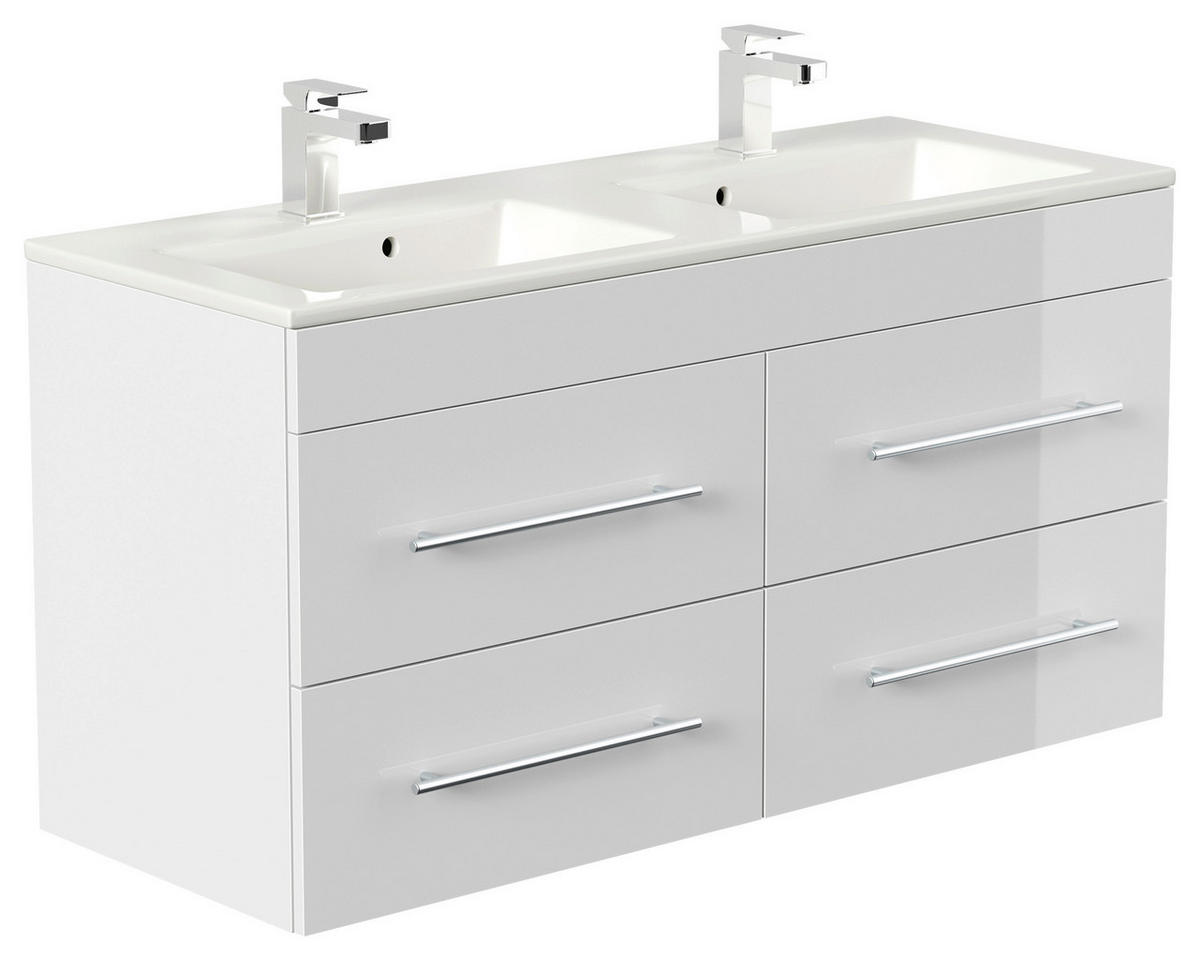 WASCHTISCHKOMBI 120 cm  - Weiß Hochglanz/Weiß, Basics, Keramik/Holzwerkstoff (120cm) - MID.YOU