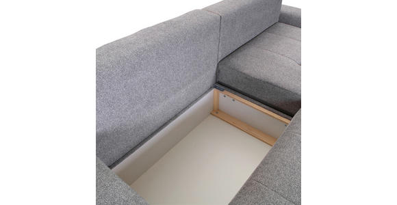 ECKSOFA Grau Velours  - Schwarz/Grau, KONVENTIONELL, Kunststoff/Textil (247/156cm) - Carryhome