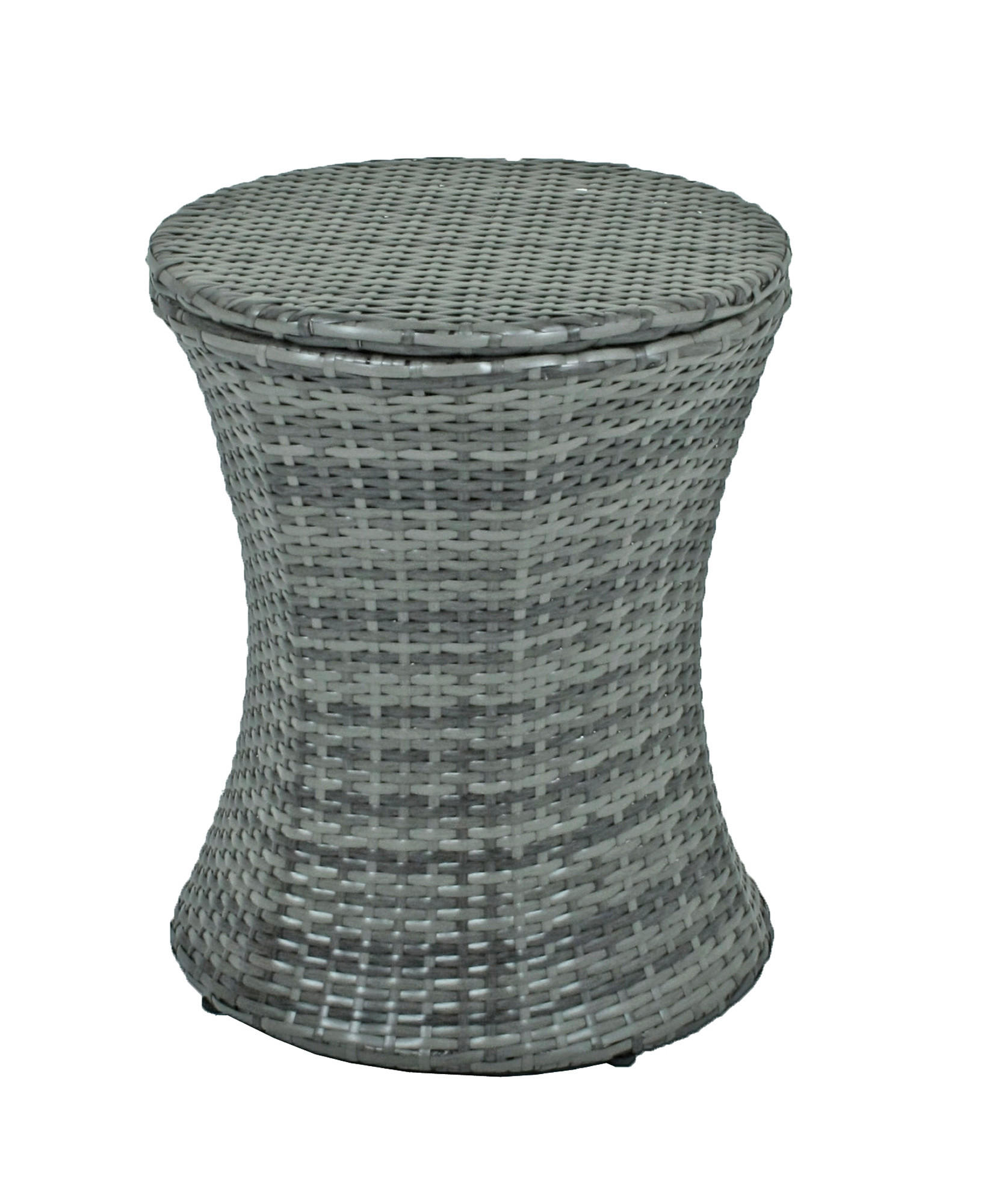 GARTENTISCH Metall, Kunststoff Schwarz, Dunkelgrau rund  - Dunkelgrau/Schwarz, Basics, Kunststoff/Metall (45/55/45cm) - Gardenson