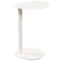 BEISTELLTISCH 34/32/46 cm Fly Weiß oval  - Weiß, Design, Metall (34/32/46cm) - Xora