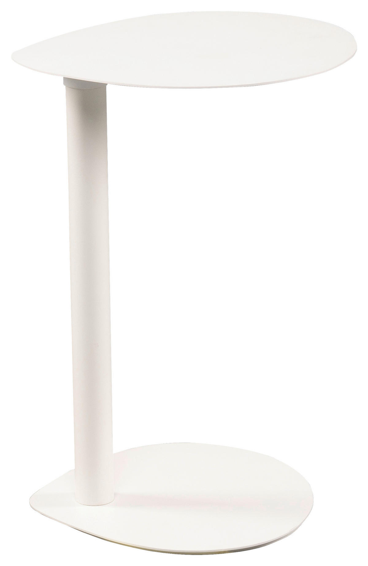 BEISTELLTISCH 34/32/46 cm Fly Weiß oval  - Weiß, Design, Metall (34/32/46cm) - Xora