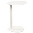 BEISTELLTISCH 34/32/46 cm Fly Weiß oval  - Weiß, Design, Metall (34/32/46cm) - Xora
