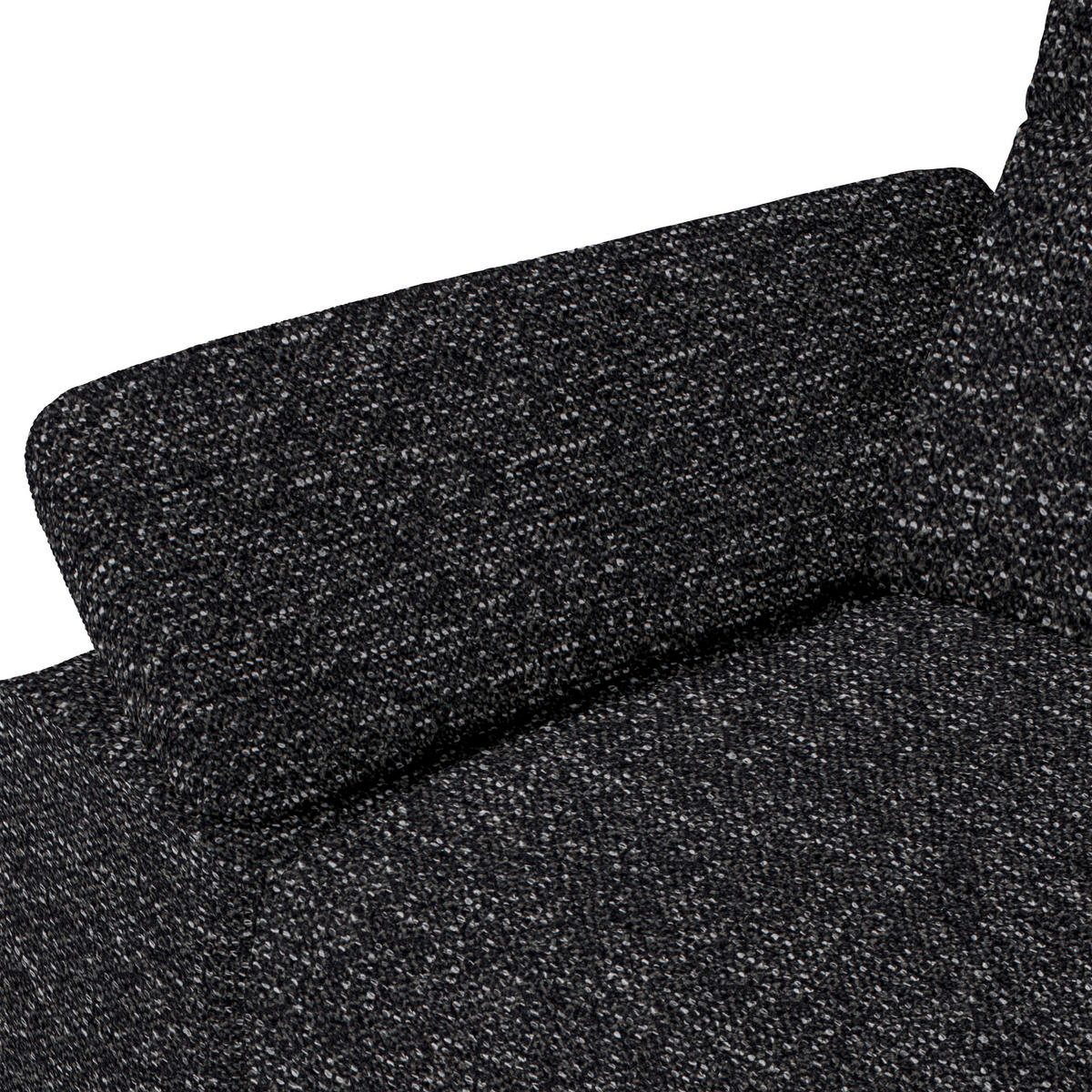 ECKSOFA  in Chenille, Flachgewebe Schwarz  318/165 cm  - Schwarz, Design, Textil/Metall (318/165cm) - Xora