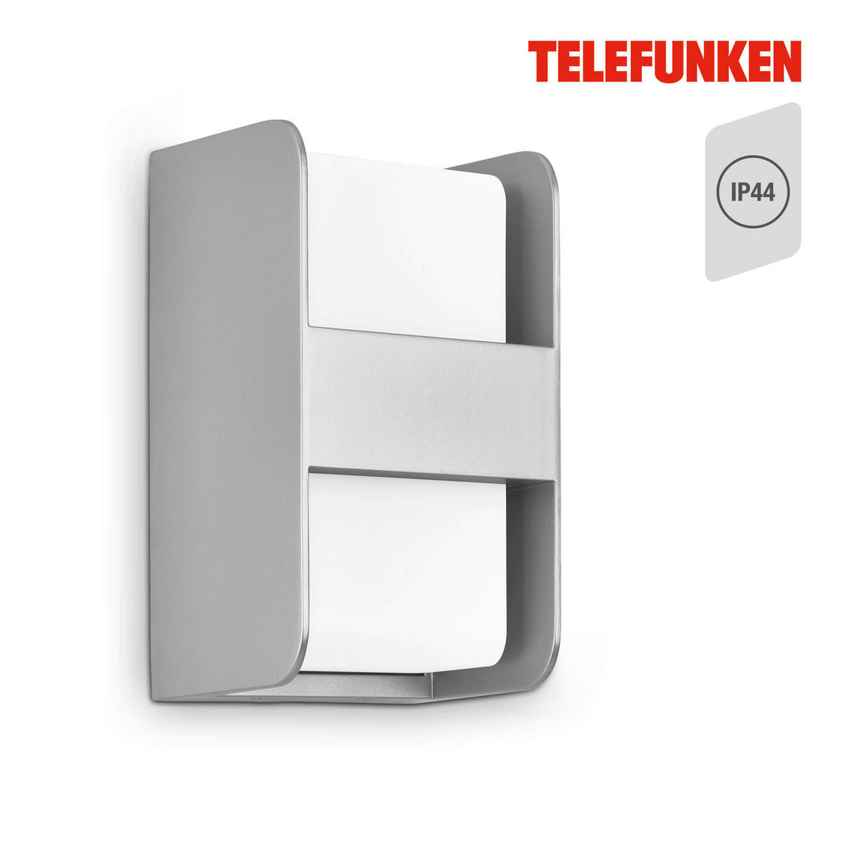 LED KÜLTÉRI LÁMPA - ezüstszínű, Basics, műanyag/fém (21,5/12/11,5cm)