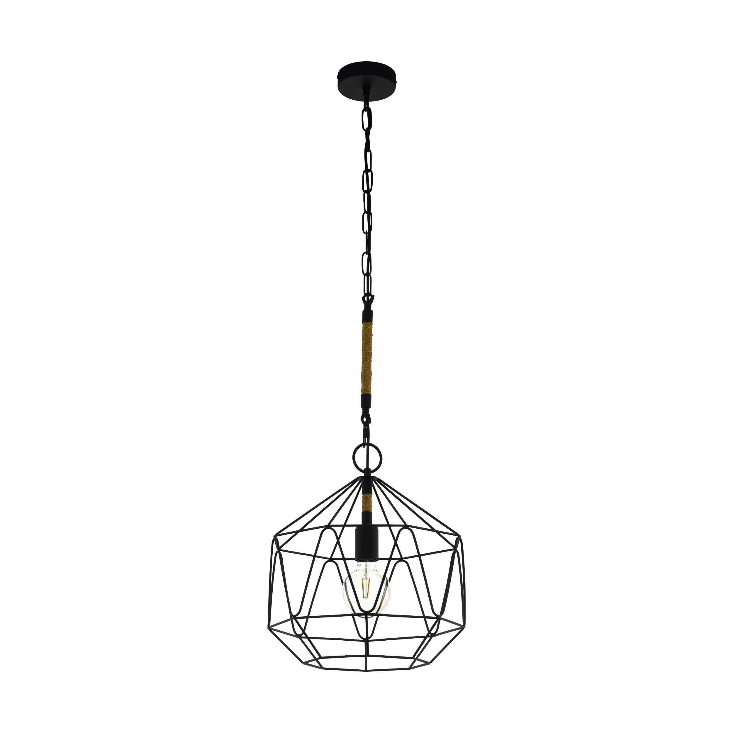 HÄNGELEUCHTE 37/110 cm  - Schwarz, Design, Metall (37/110cm) - Eglo