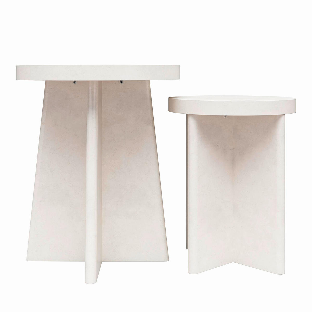 BEISTELLTISCH Beige rund  - Beige, Design, Papier/Holzwerkstoff (50/62cm) - MID.YOU