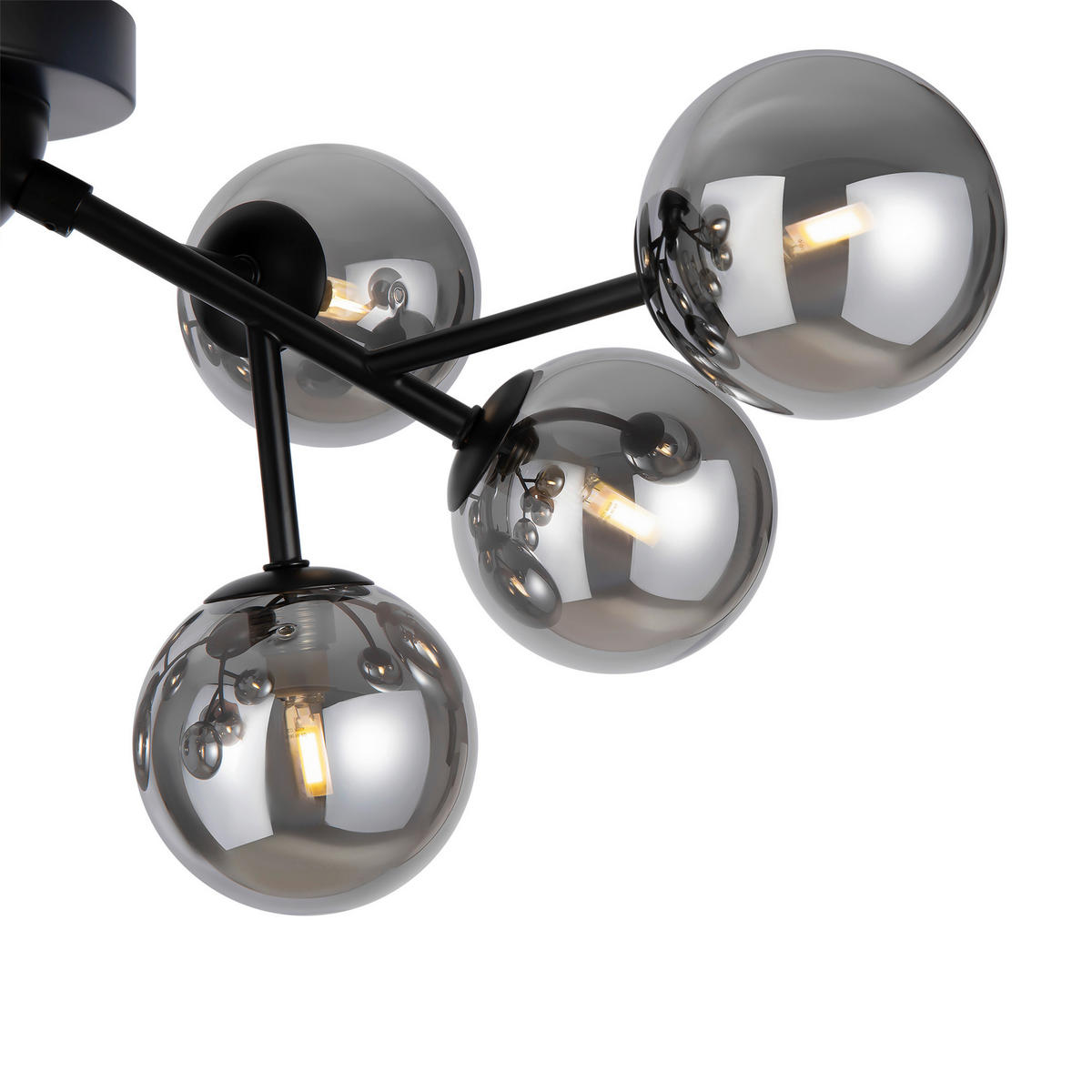 DECKENLEUCHTE 28 W     - Schwarz, Trend, Glas/Metall (60/20/60cm) - MAYTONI