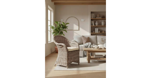 STUHL  - Creme/Grauweiß, Trend, Holz/Textil (64/88/56cm) - Landscape