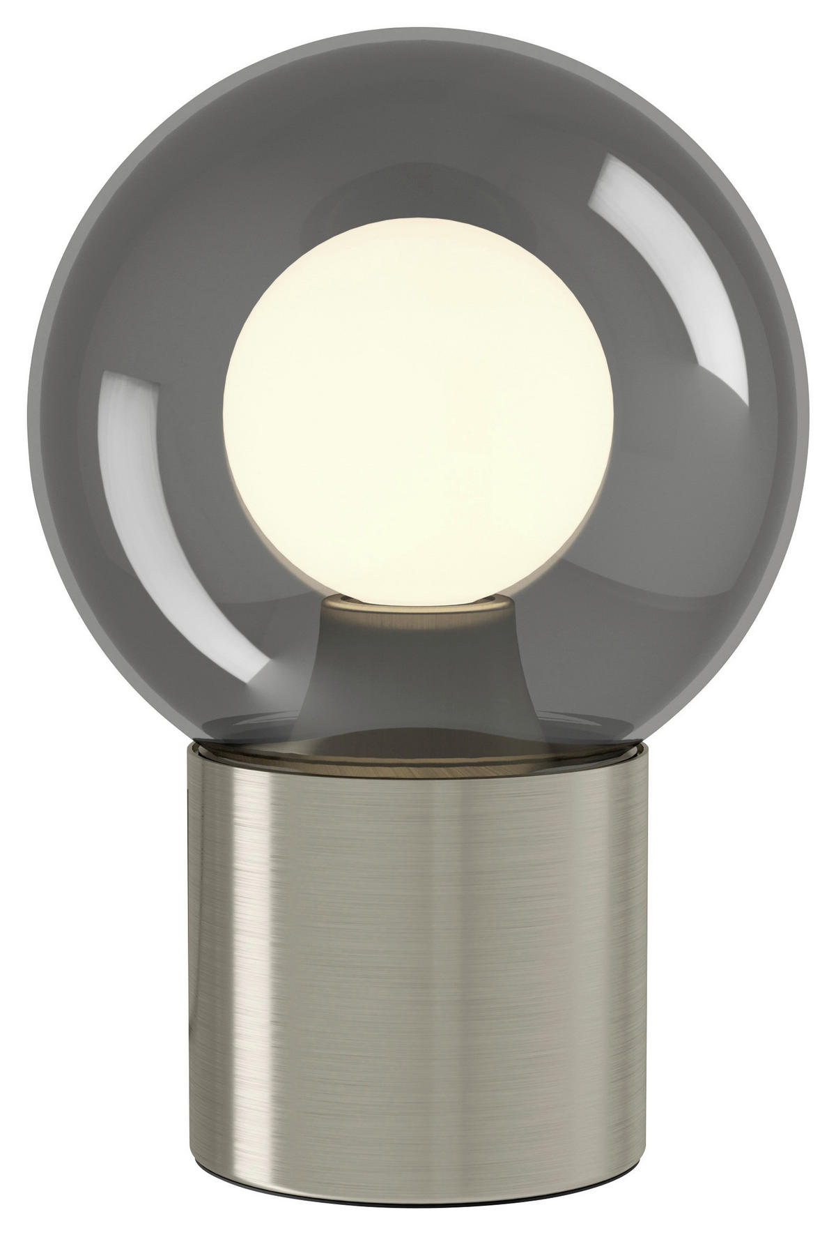 TISCHLEUCHTE Bravino 12/17,5 cm  - Schwarz/Nickelfarben, Design, Glas/Metall (12/17,5cm) - Eglo