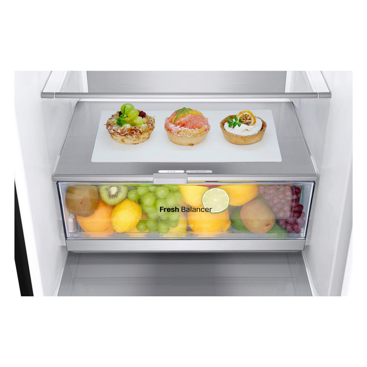 KÜHL-GEFRIER-KOMBINATION GBV7280BEV  - Schwarz, Basics, Metall (59,5/203/67,5cm) - LG